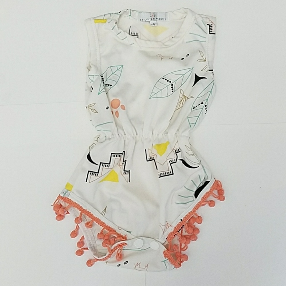 Bailey's Blossoms baby Romper size small